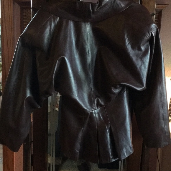 Mario Valentino leather brown jacket - Picture 4 of 4